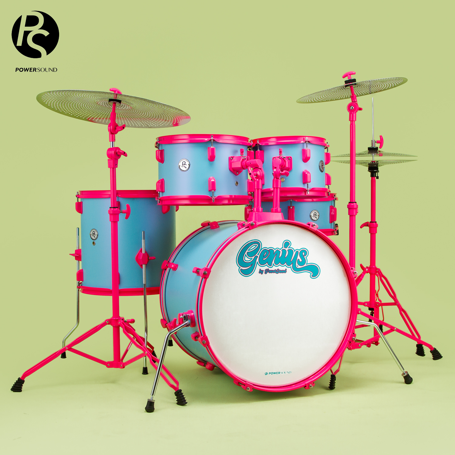 PS力声PowerSound Genius 天才系列架子鼓 教学初级 5鼓套鼓
